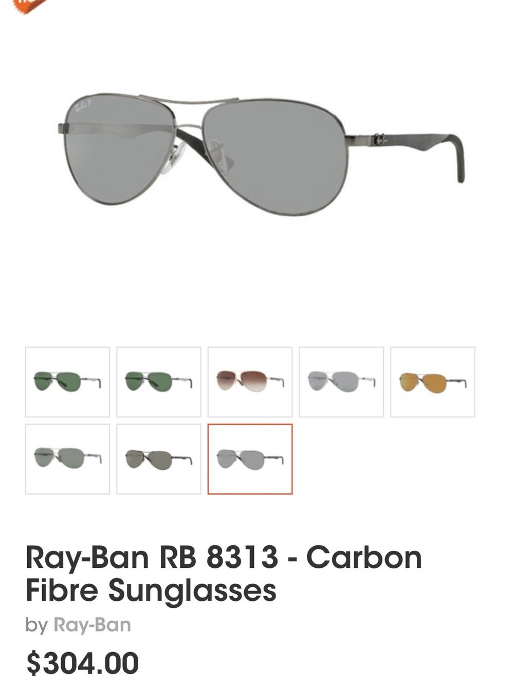 Ray-Ban Polarized Aviator Sunglasses - 8313 - Picture 6 of 6